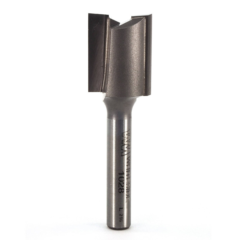 Double Flute Straight Cut Router Bit - 1/4" SH - Diameter:5/8" - Cutting Length:3/4" - Overall Length:2-1/8"